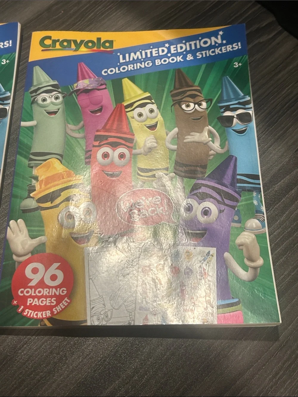 Crayola Coloring Books with Green and Multicolor Covers